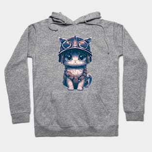 Funny soldier cat Hoodie